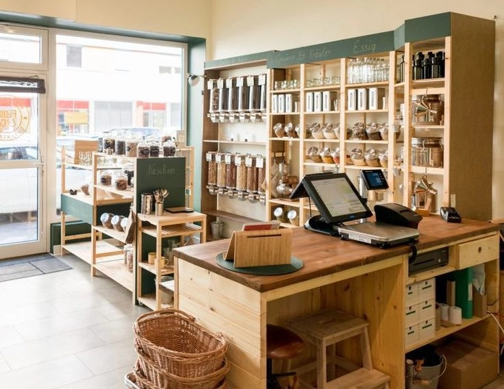 Desain Warung Sembako dengan Material Kayu